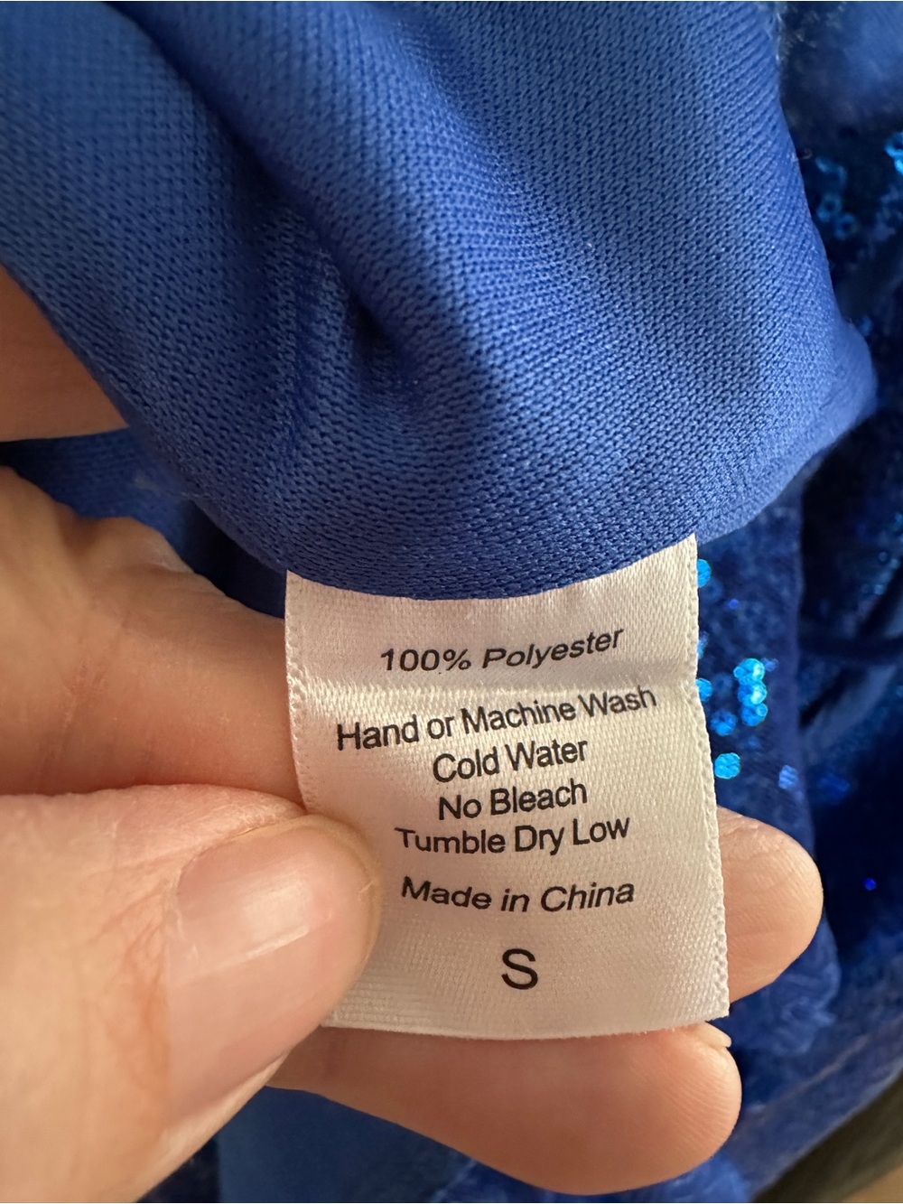 Lucy in the Sky Royal Blue Sequin Ruffle Bottom Mini Slip Dress - Picture 10 of 11